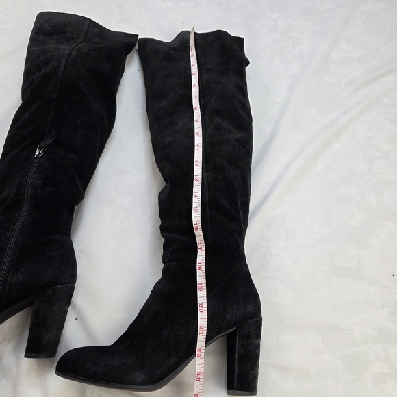 Franco Sarto L-Hesperia Black Suede Over the Knee Boots Size 9 - Picture 12 of 14